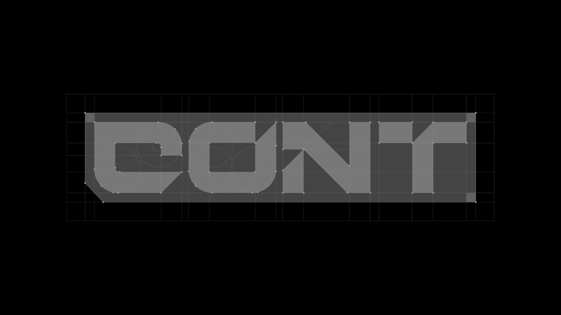Grade modular: o logotipo desenhado sobre a malha de containers